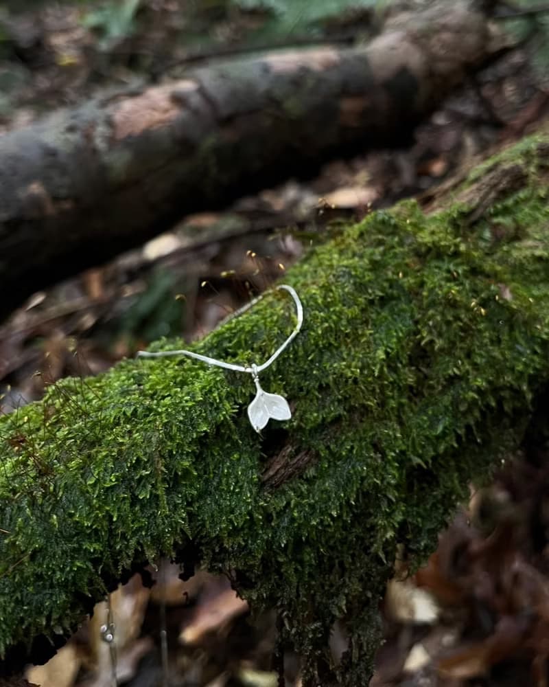 KUÂN KUÂN 綠植系列 雙葉項鍊 純銀