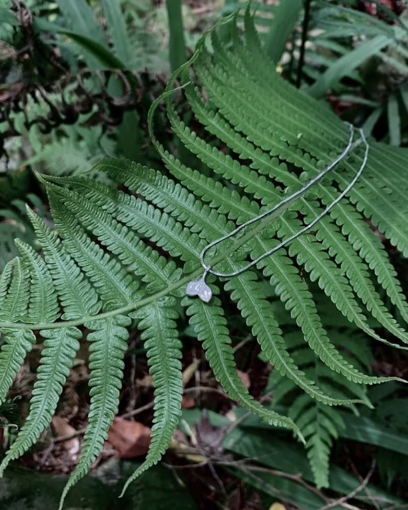 KUÂN KUÂN 綠植系列 雙葉項鍊 純銀
