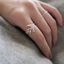 獨家 森林系 925純銀 冰柏 開口 戒指 免費送禮包裝