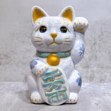 【晶藤花富】日本清水燒招財貓 | 花結晶 藤 体花 千万両 左