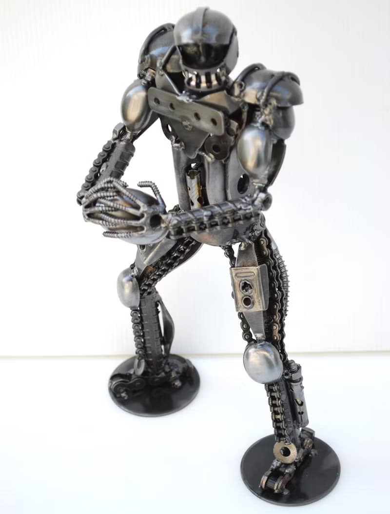 American Football Player SCRAP METAL, Cool gift for him, Cool Birthday Gift