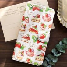 StrawberryCakes手帳型スマホケース iPhone Android