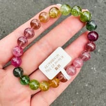 小精品天然明色彩碧璽8.5mm22.70g財富事業強磁場旺夫石電氣石