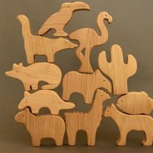 wooden South America animals, wooden woodland animals, Christmas gift baby