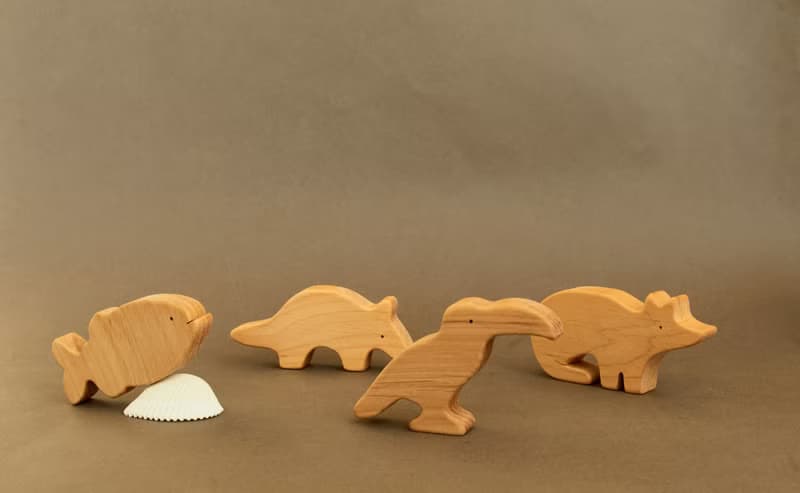 wooden South America animals, wooden woodland animals, Christmas gift baby