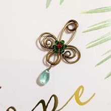 【葉綠舒手作】鳶尾花之語  /金屬線編織/節日/禮物/飾品/項鍊