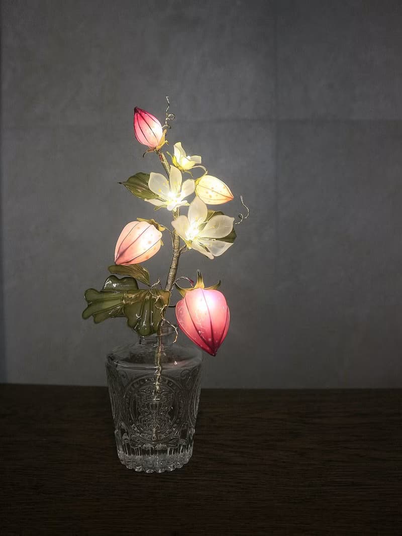 【誕生花燈】12月・草莓。小夜燈。生日禮物