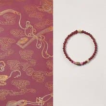 原創手工天然石榴石沉香天然彩色碧璽手串開運手鏈生日禮物