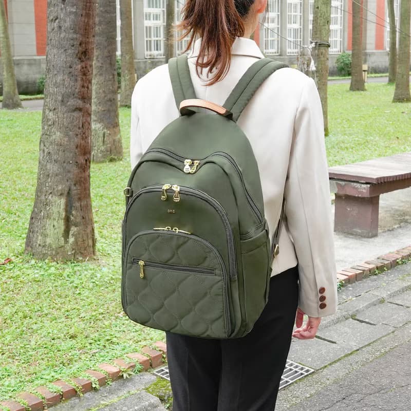 纖美大容量旅行休閒後背包23420(經典綠)