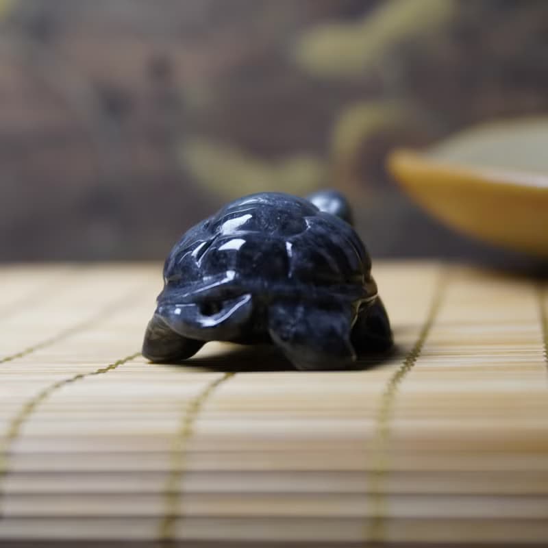【吉祥‧長壽】烏雞翡翠烏龜 | 天然緬甸A貨翡翠 |  送禮