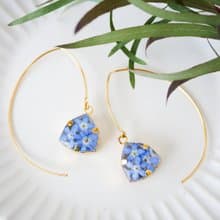 勿忘草のドライフラワー/フックピアス