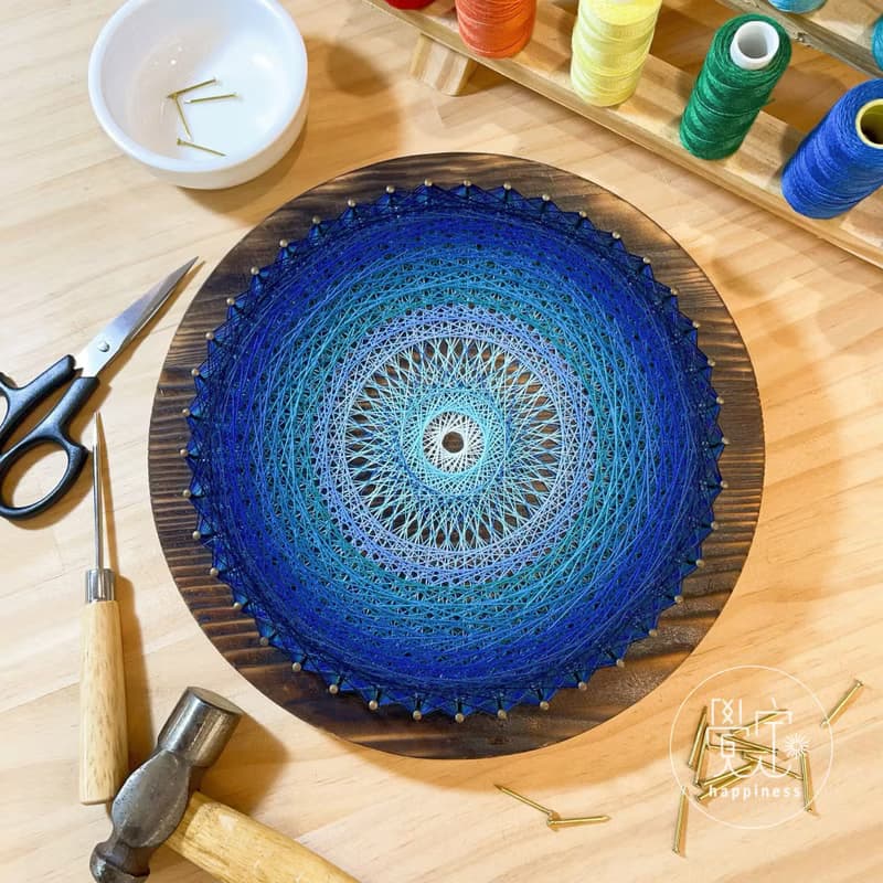 Stringart   藝術創作品 湛藍