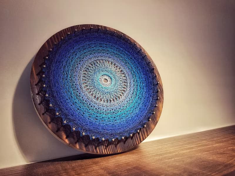 Stringart   藝術創作品 湛藍