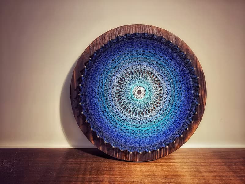 Stringart   藝術創作品 湛藍