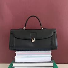 中古Burberry's皮革黑色手提包 日本中古二手vintage