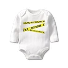 封鎖線 長袖包屁衣 白 中文版/英文版