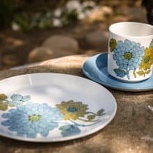 1900年代 英國Johnson Brothers Snowhite 藍色瓷器組