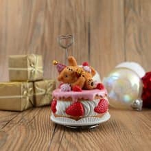 生日小熊 音樂盒 生日彌月聖誕交換禮物草莓蛋糕便利夾療癒紓壓