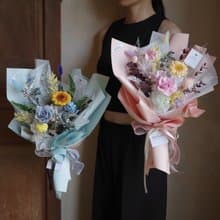 【遇見恆久】飛越藍海永生花花束 含盒 共2款