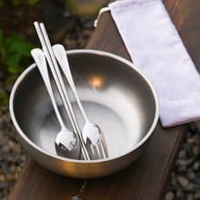 【惜物特惠-福利品】純鈦1500ml 雙層大湯碗 (大容量/保溫保冰)