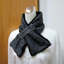 可調式短圍巾.scarf 保暖圍脖 雙面雙色 大人.小孩均適用