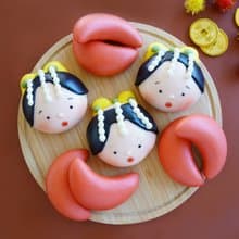 美姬饅頭 聖筊媽祖造型饅頭 一盒6入