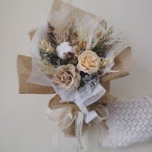 【情人節首選 // 預約自取】永生花花束 - 浪漫柑橘