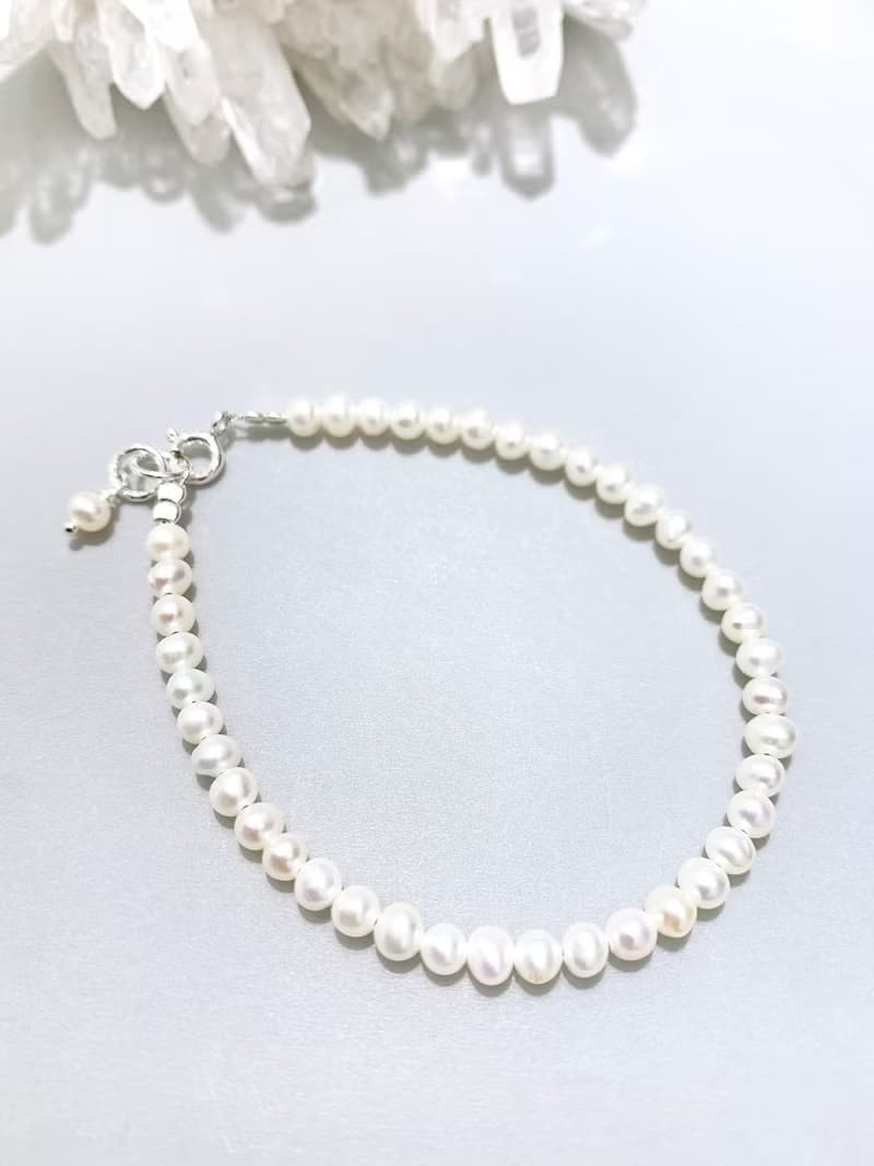 Ops Pearl silver bracelet- 小珍珠/極簡/純銀/限定/禮物/細緻