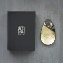 黒染めの純銅製・金箔の茶さじ- Tea Scoop KOTO TEA