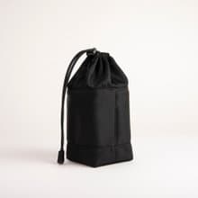 Bucket+ 大容量多隔層抽繩收納包 束口筆袋 - 黑色