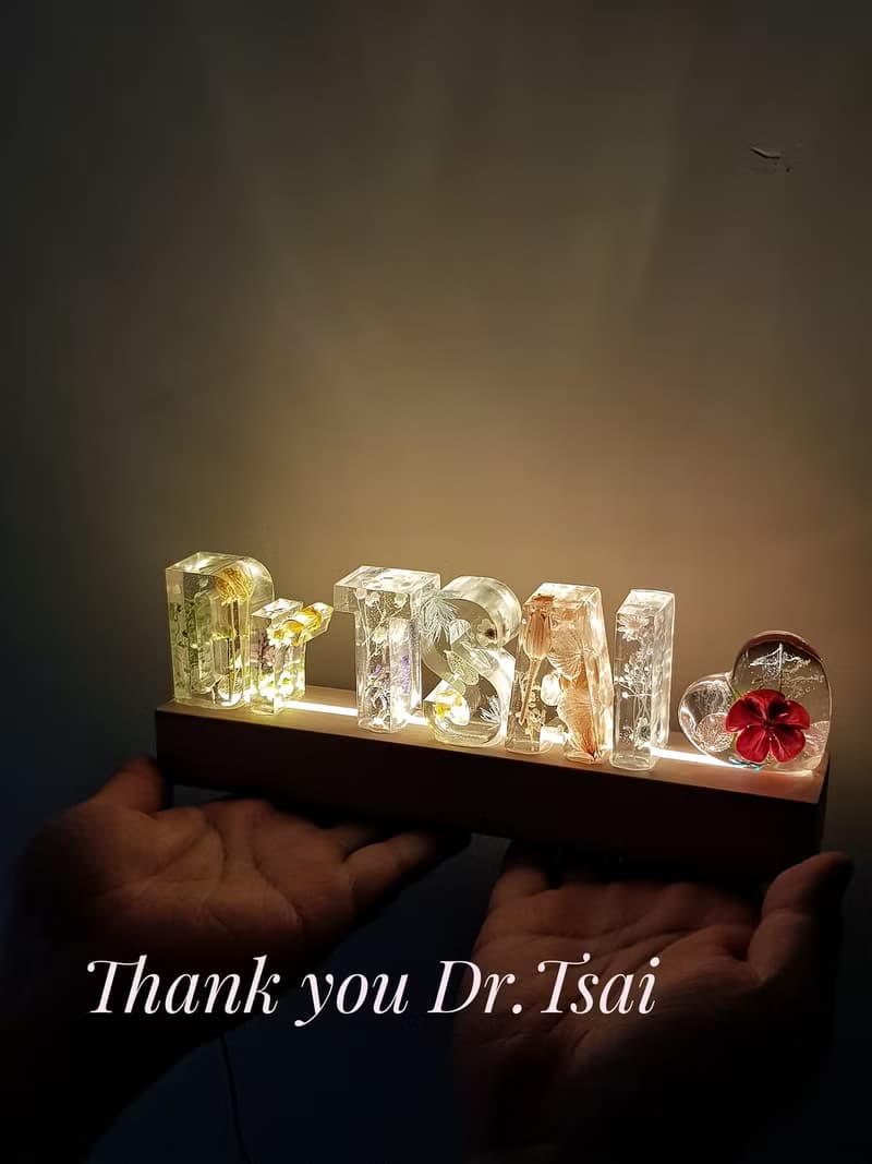 浪漫字母燈 永生花夜燈 水晶花漾燈 生日禮物 喬遷禮 情人節禮物