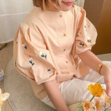 Juliet 寬版棉質上衣 :  Soft Peach