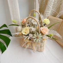 不凋花/永生花小花籃 母親節禮物 喬遷禮物 入厝禮物 居家擺飾 開