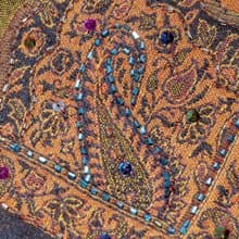 喀什米爾Cashmere/水煮羊毛披肩/針織圍巾/刺繡圍巾/羊絨披巾-花