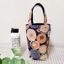 家家酒系列水壺袋/飲料提袋/手提帆布包/粉菊花海款