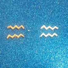 50 PCS WHITE GOLD AQUARIUS ZODIAC SIGN DÉCOR CRAFT CARD MAKING EMBELLISHMENT