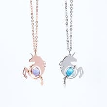 Illusions 獨角獸 Unicorn 項鍊 銀色 玫瑰金