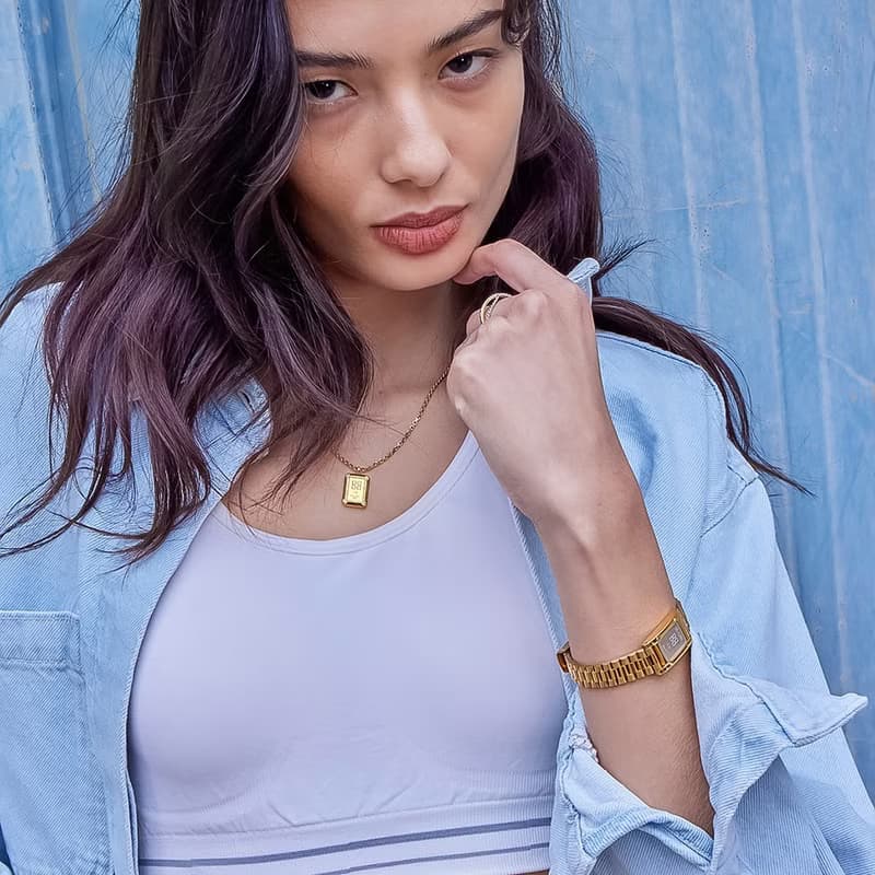 NCT PICK | GRAM SILVER BAR WATCH BRACELET_Gold