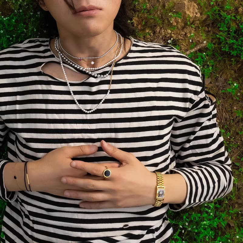 NCT PICK | GRAM SILVER BAR WATCH BRACELET_Gold