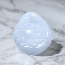 冰種白翡翡翠彌勒佛 | 天然緬甸玉A貨翡翠 | 送禮