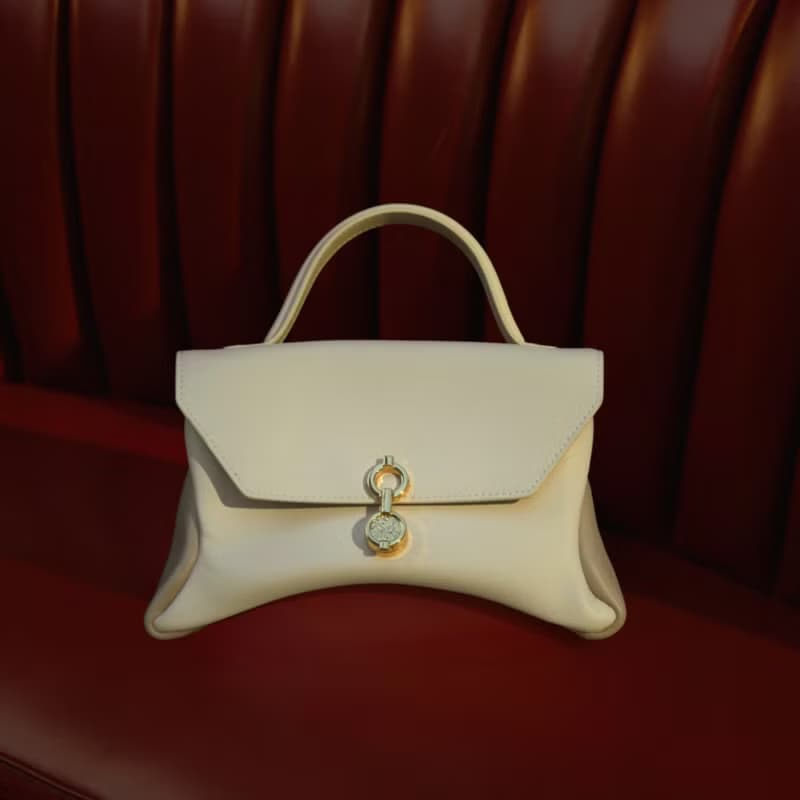 Mini Rococo Bag 玉米基純素皮革 手提包 斜背包 米白色&米色