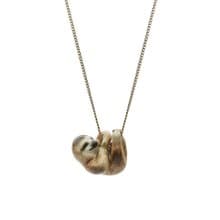 AndMary 手繪瓷項鍊-樹懶 禮盒裝 Tiny Hanging Sloth Necklace