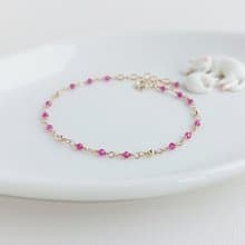 紅寶石 + 小金球 x 14KGF手鍊 • 點點星河系列