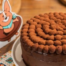 比利時生巧克力蛋糕/可代寫卡片