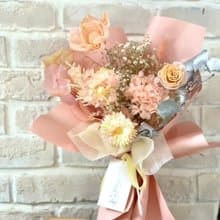 蜜桃粉  擴香永生花束