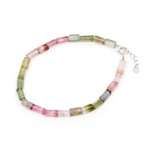 【正佳珠寶】粉碧璽 頂級西瓜碧璽 7x4mm 西瓜碧璽手鍊