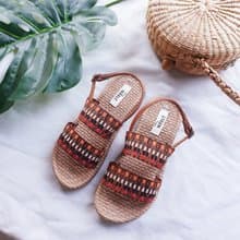 Ankle Strap Sandals : Brown / Creamy Pink / Rainbow / Navy Blue