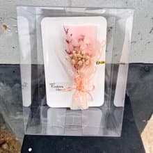 尤朵拉小屋 馬卡龍粉色迷你花束卡片 畢業季、情人節