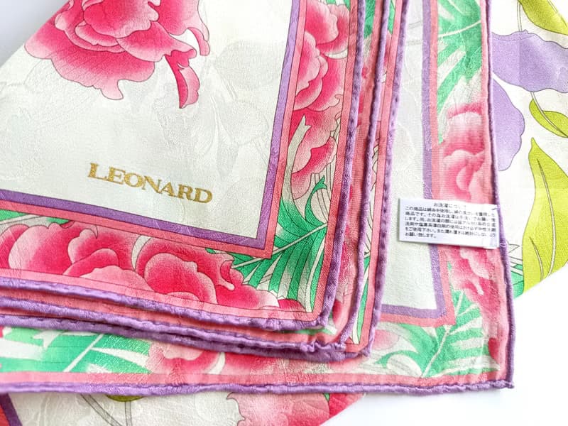 Leonard Vintage Scarf Floral Botanic Christmas Gifts for Her 23 x 23 inches