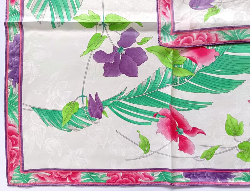 Leonard Vintage Scarf Floral Botanic Christmas Gifts for Her 23 x 23 inches